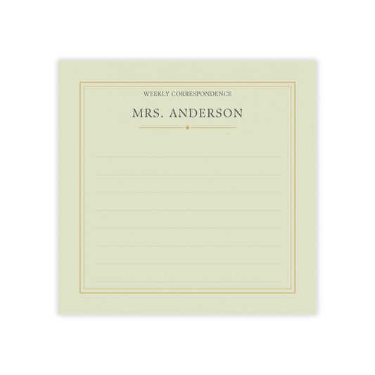 Personalized Teacher Sticky Notes, Custom Name Notepad Gift
