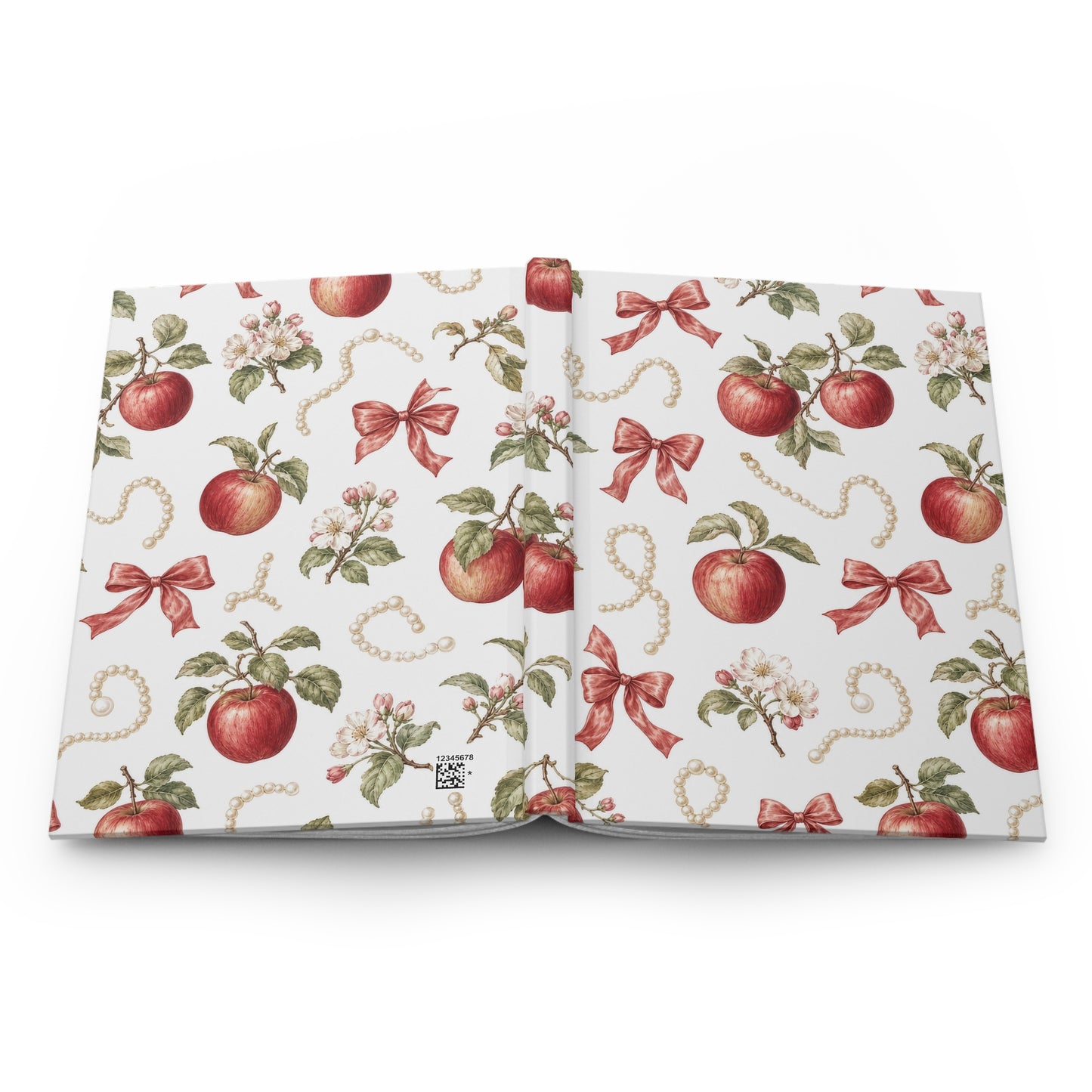 Vintage Apple Teacher Journal: Bow and Pearl Hardcover Notebook with 150 Lined Pages