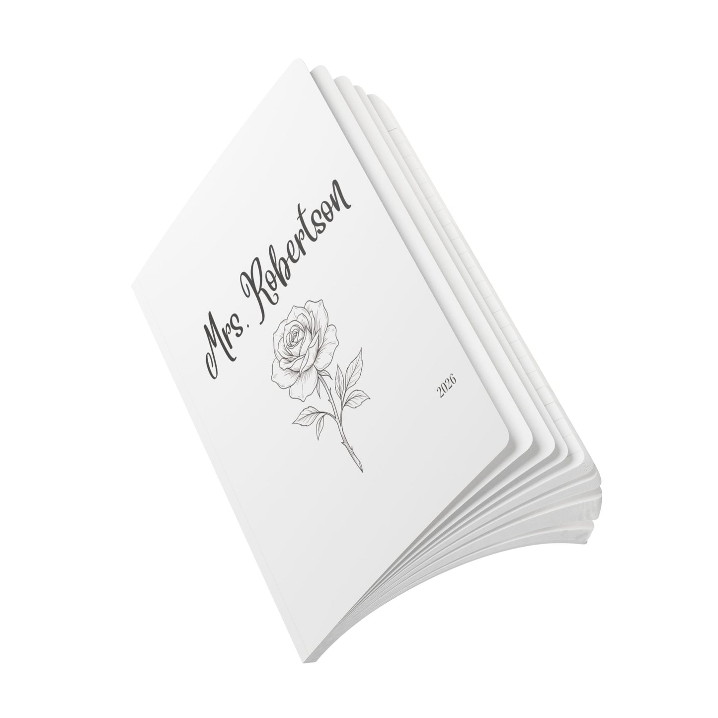 Personalized Name Floral Softcover Journal