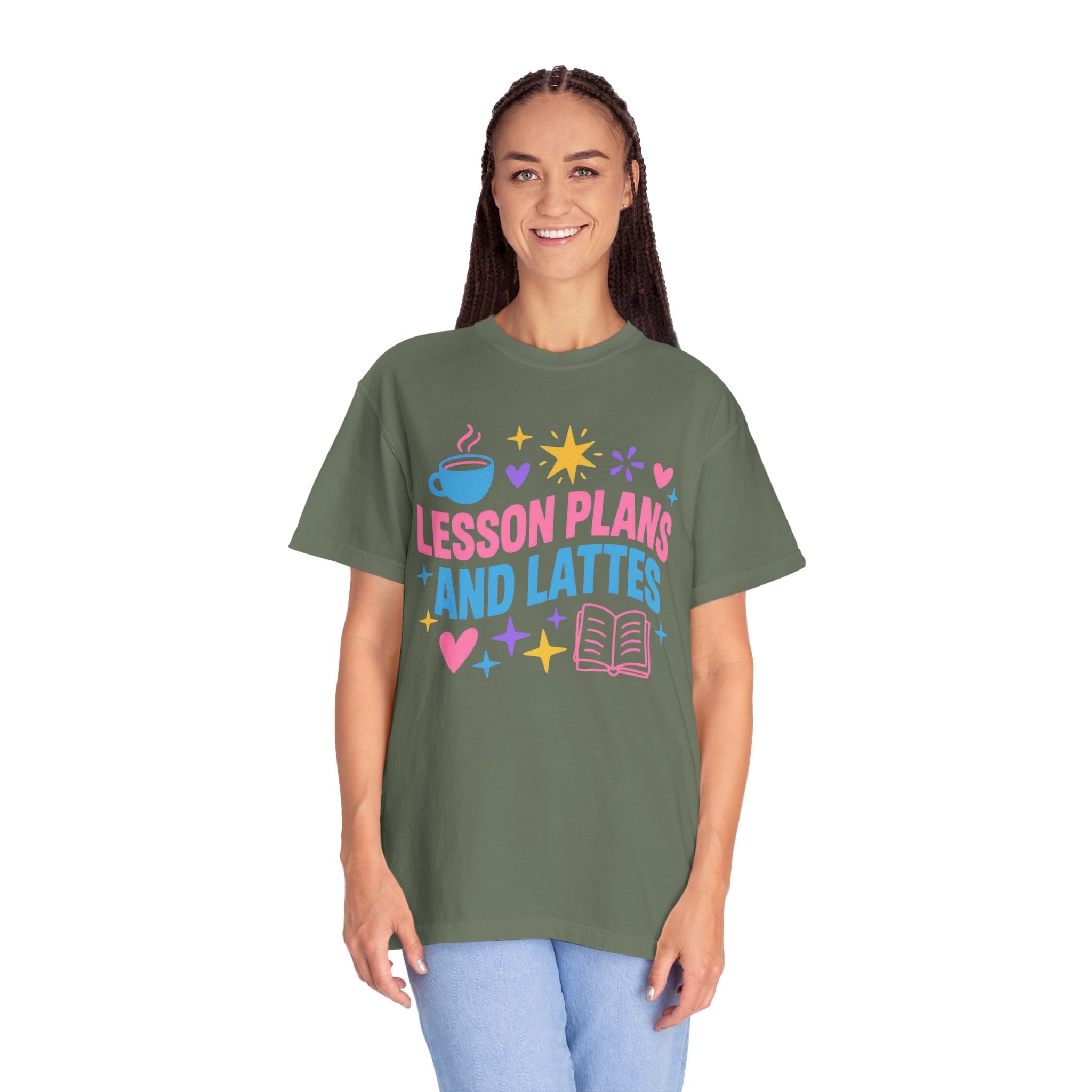 Lesson Plans and Lattes Teacher T-Shirt
