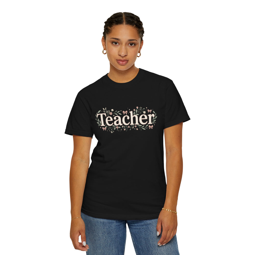 Teacher Floral T‑Shirt