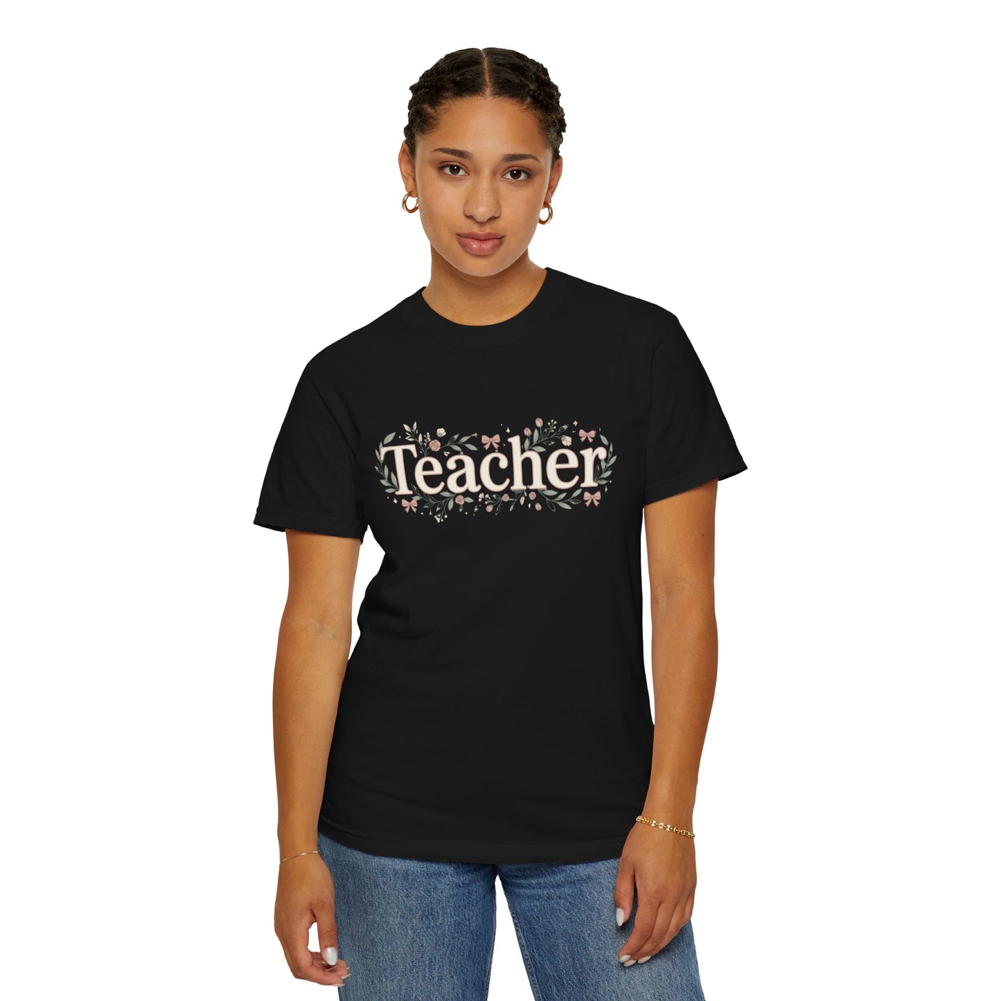 Teacher Floral T‑Shirt