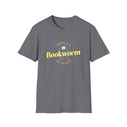 Bookworm T-Shirt — Cute Pastel Reading Tee with Book & Heart Graphic