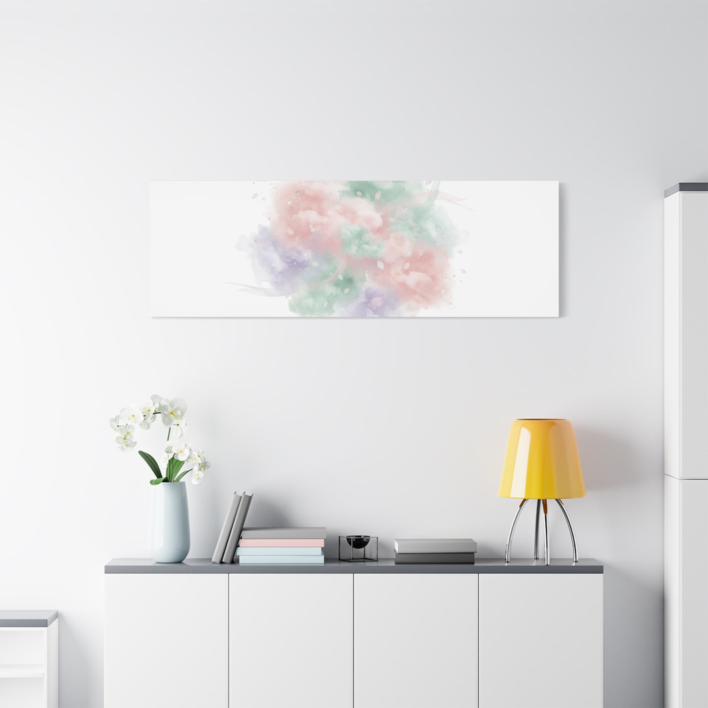 Dreamy Pastel Blossom Canvas | Matte Stretched Wall Art, pastel winter design