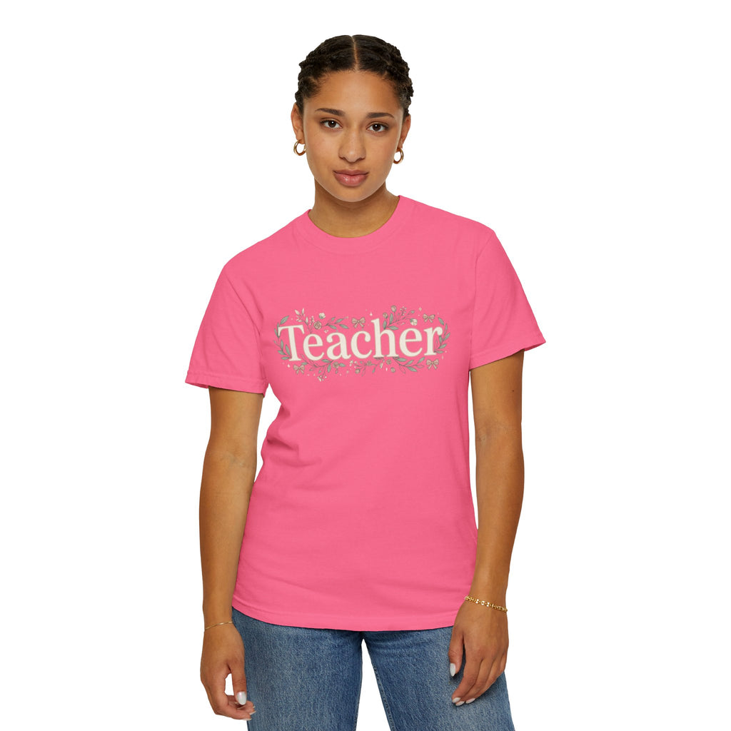 Teacher Floral T‑Shirt
