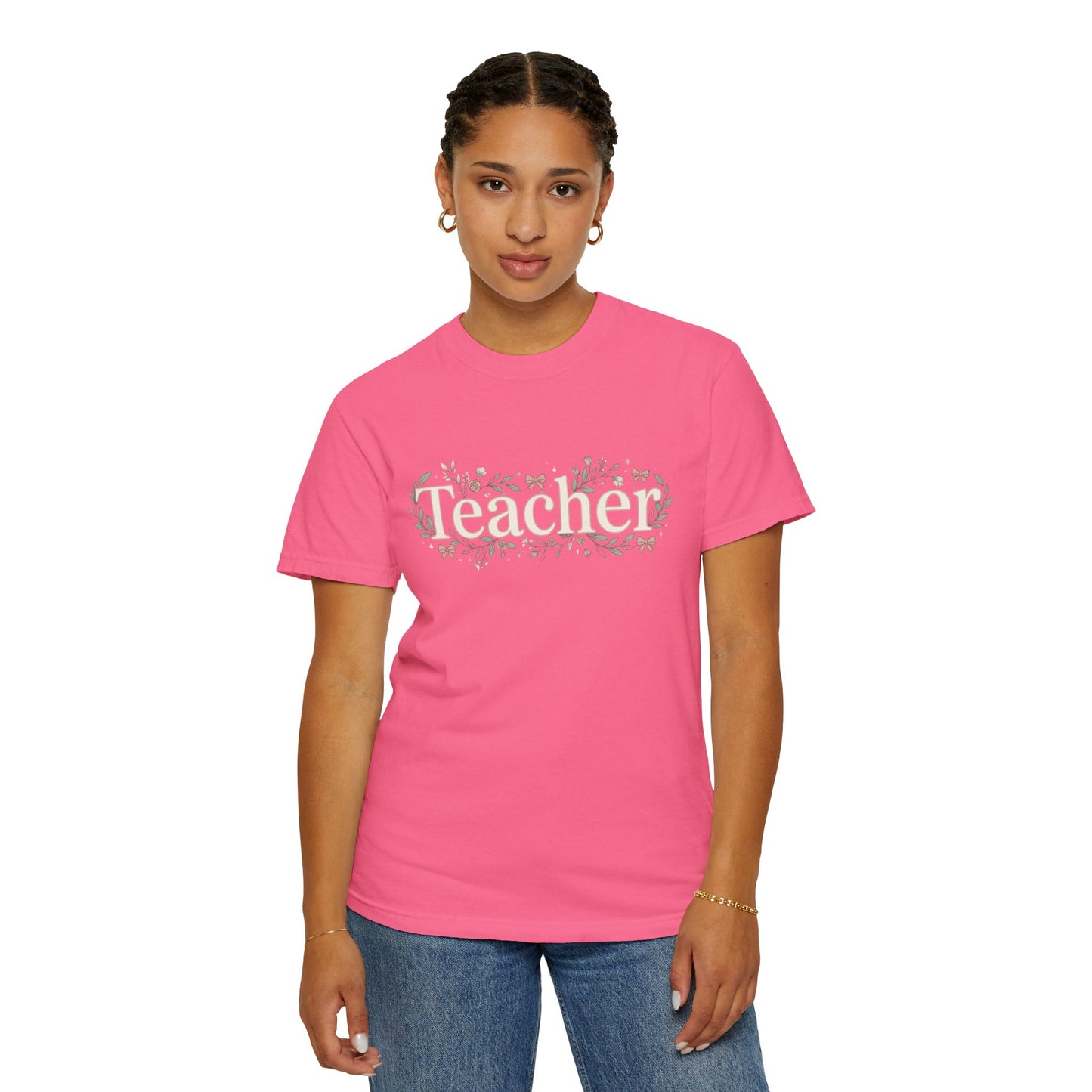 Teacher Floral T‑Shirt