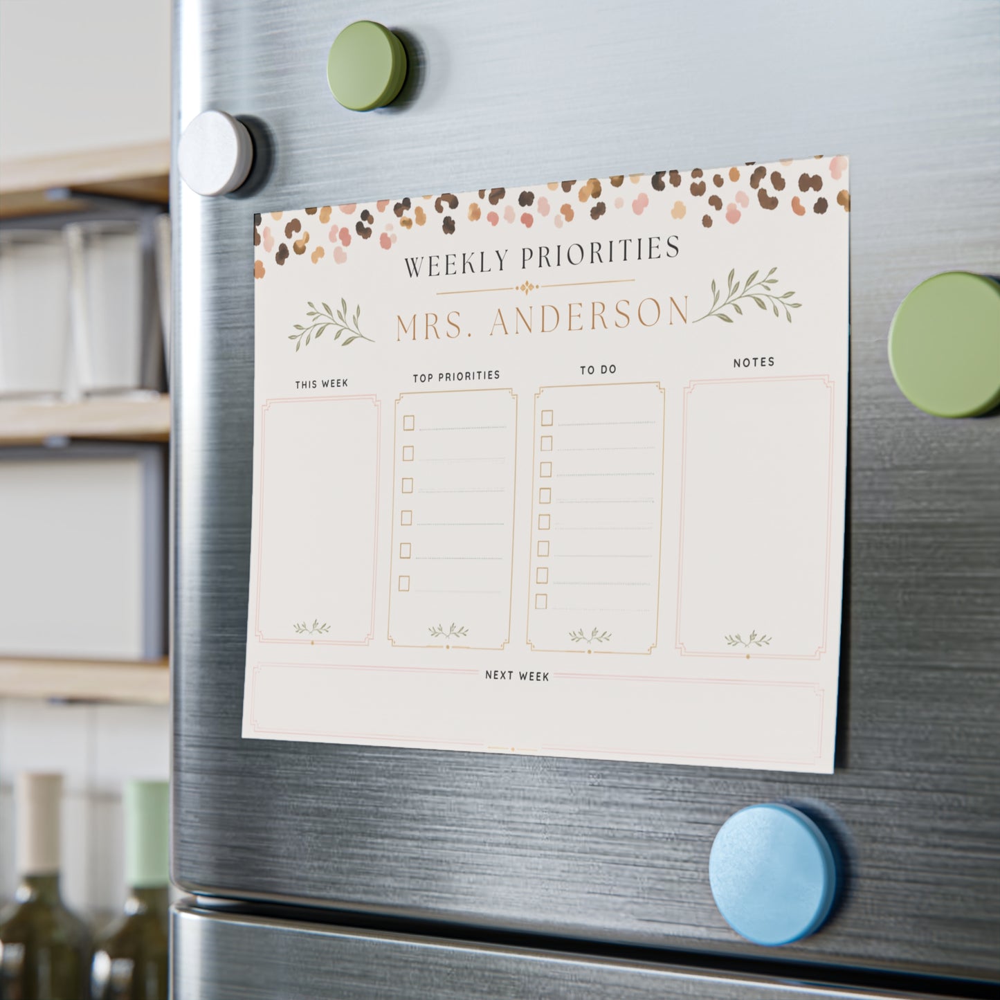 Personalized Teacher Planning Pad 8x6 Post-it, Custom Name Desk Planner Sticky Notes, To Do List, Teacher Desk Pad, Lesson Planner Gift