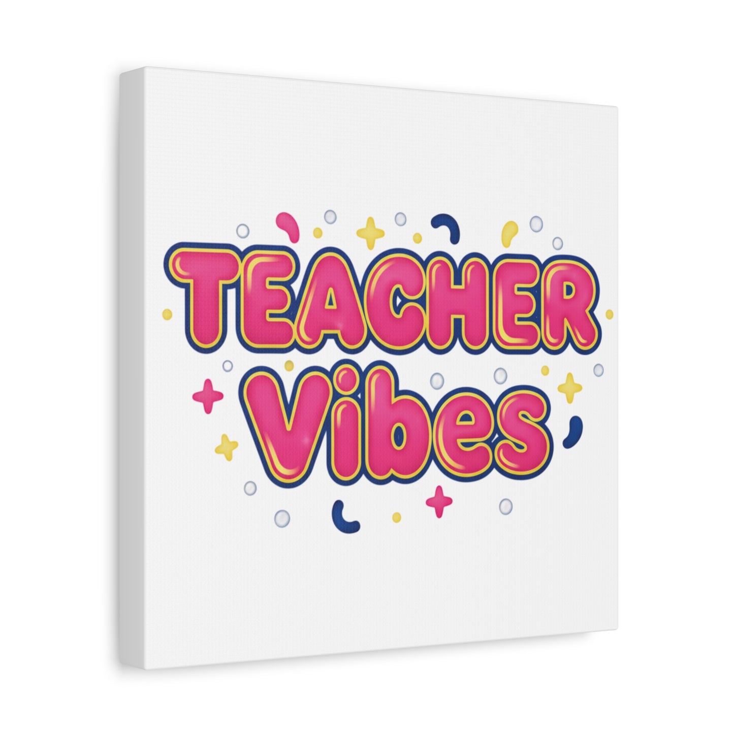 Teacher Vibes Canvas | Dopamine Decor, Neon Gradient Squishy Art