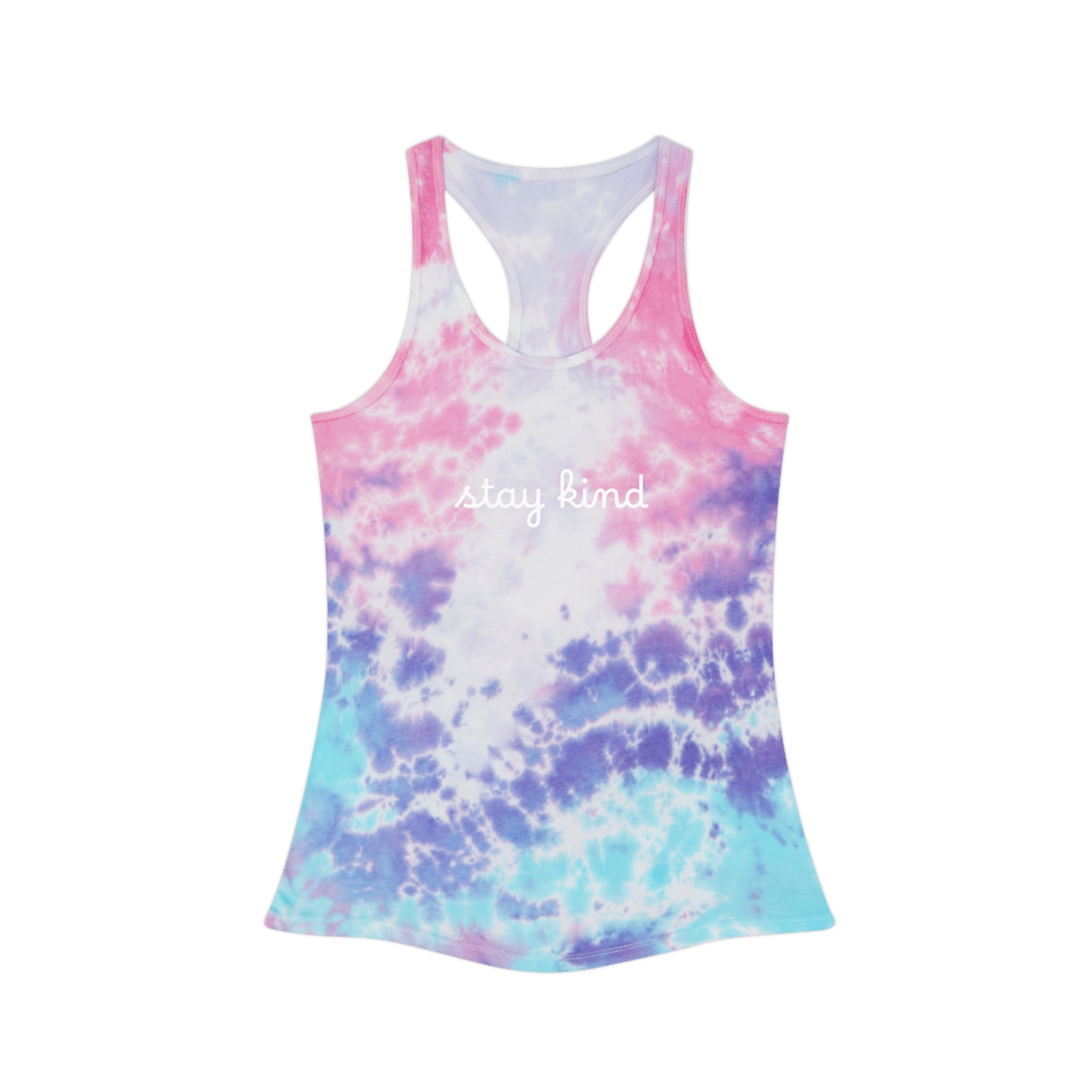 Stay Kind Tie-Dye Racerback Tank Top