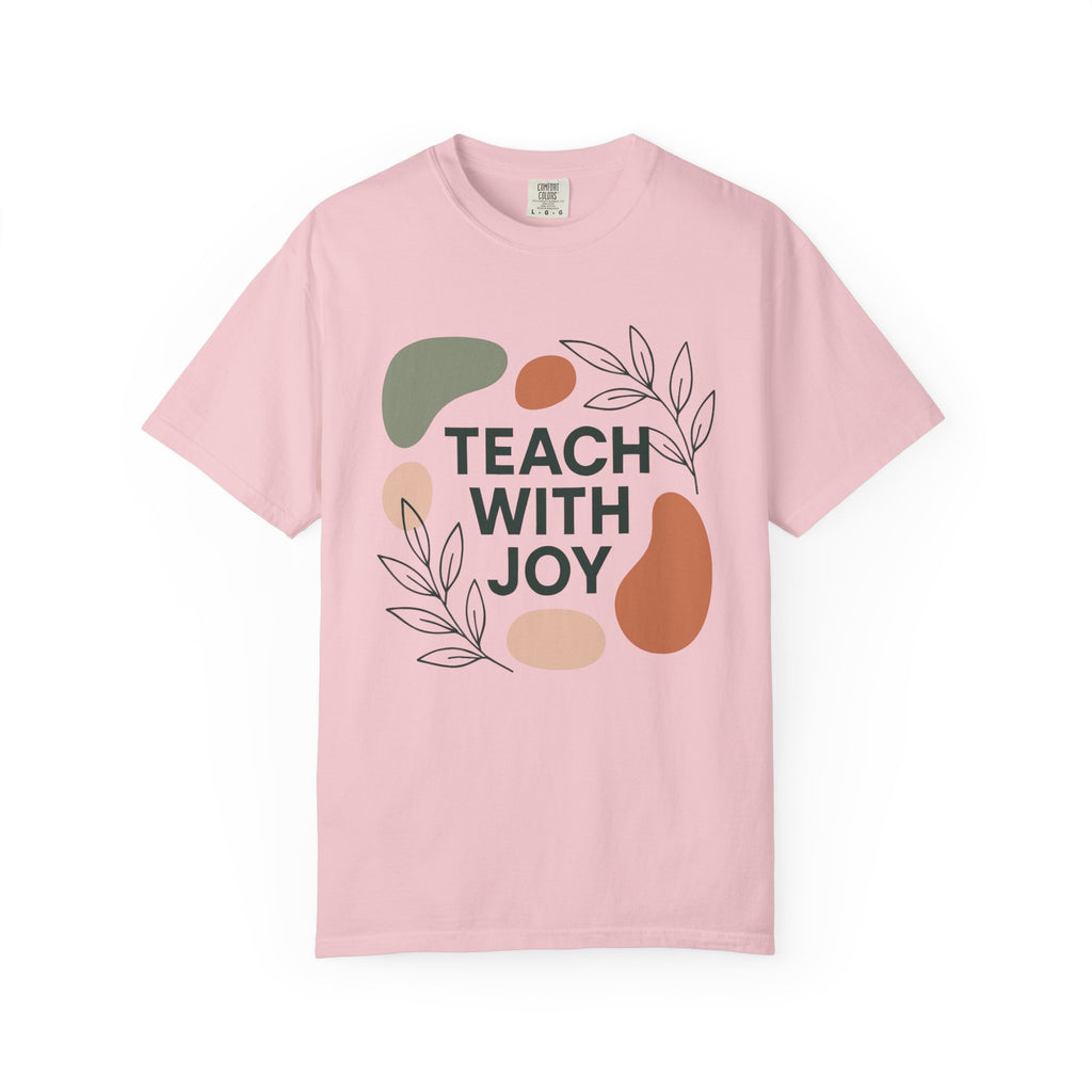 Teach With Joy Shirt | Boho Teacher Tee | Comfort Colors® Graphic T-Shirt