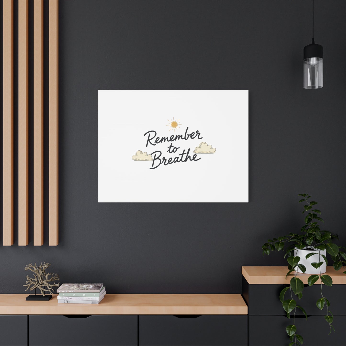 Remember to Breathe Canvas | analogue reminder, handwritten note aesthetic