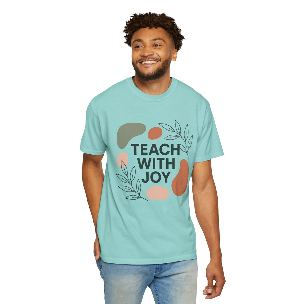 Teach With Joy Shirt | Boho Teacher Tee | Comfort Colors® Graphic T-Shirt