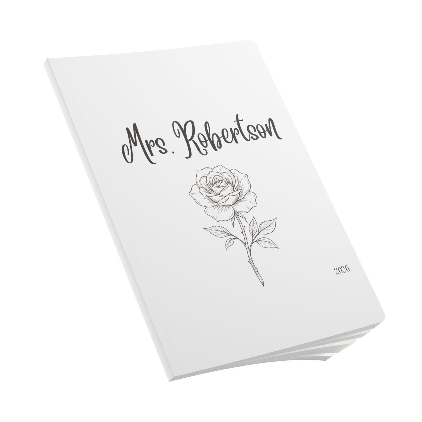 Personalized Name Floral Softcover Journal