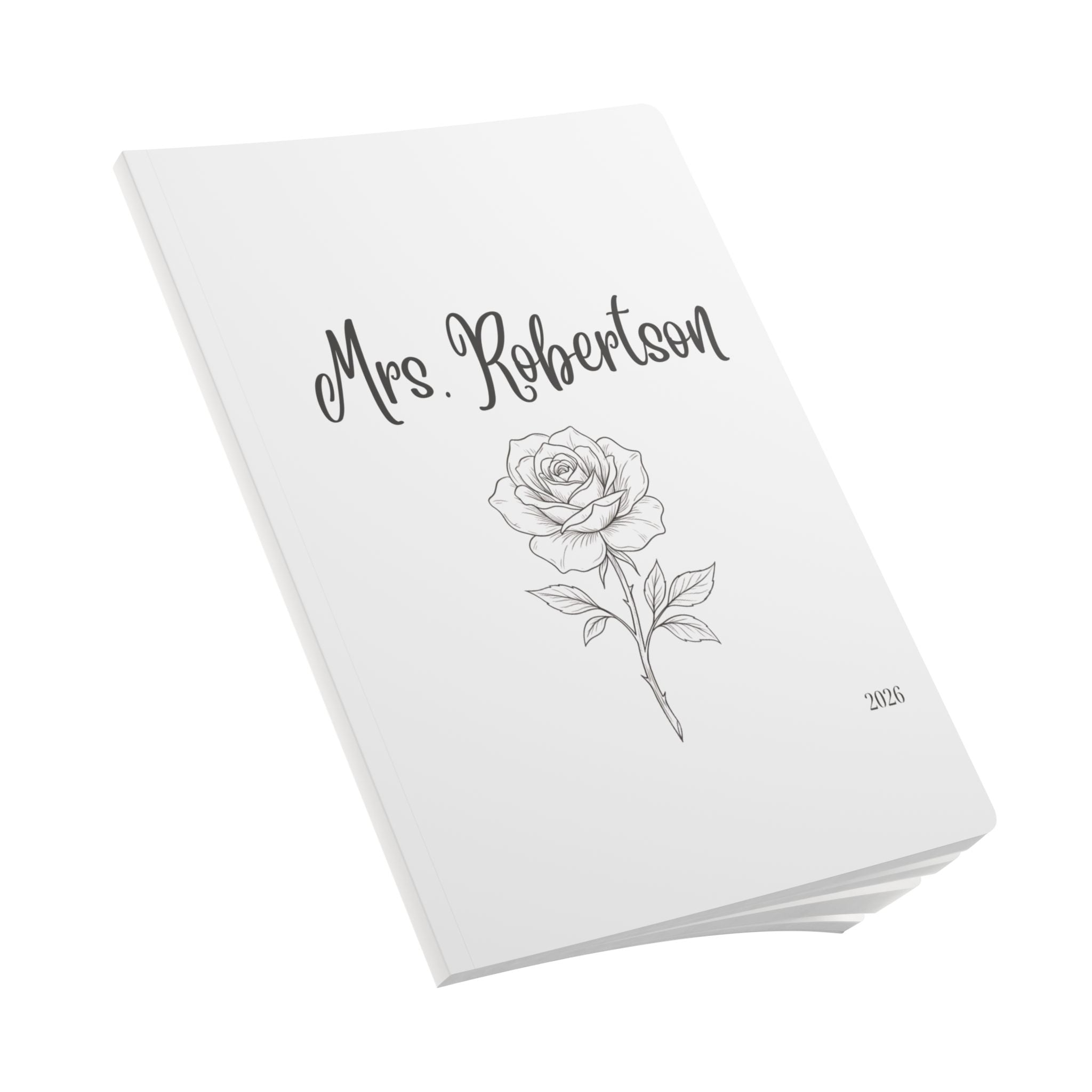 Personalized Name Floral Softcover Journal