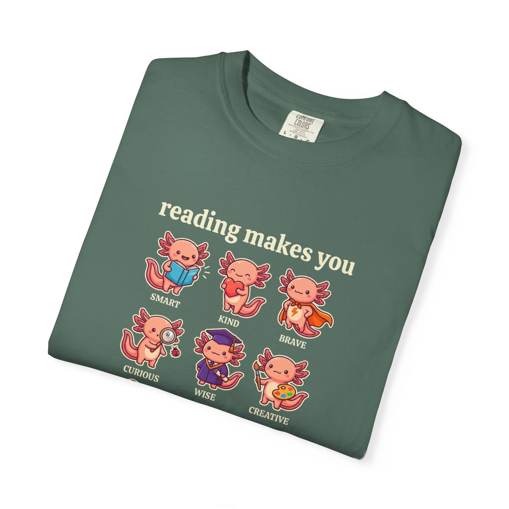 Axolotl Reading Makes You T‑Shirt