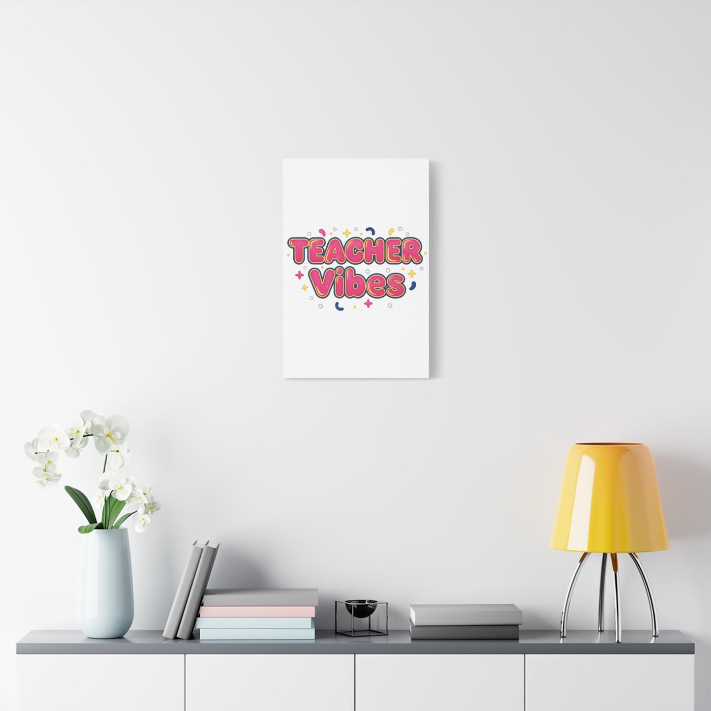 Teacher Vibes Canvas | Dopamine Decor, Neon Gradient Squishy Art