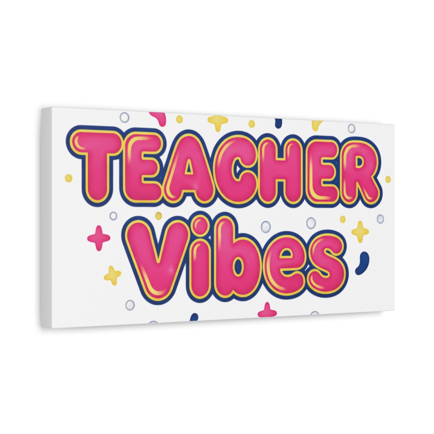 Teacher Vibes Canvas | Dopamine Decor, Neon Gradient Squishy Art