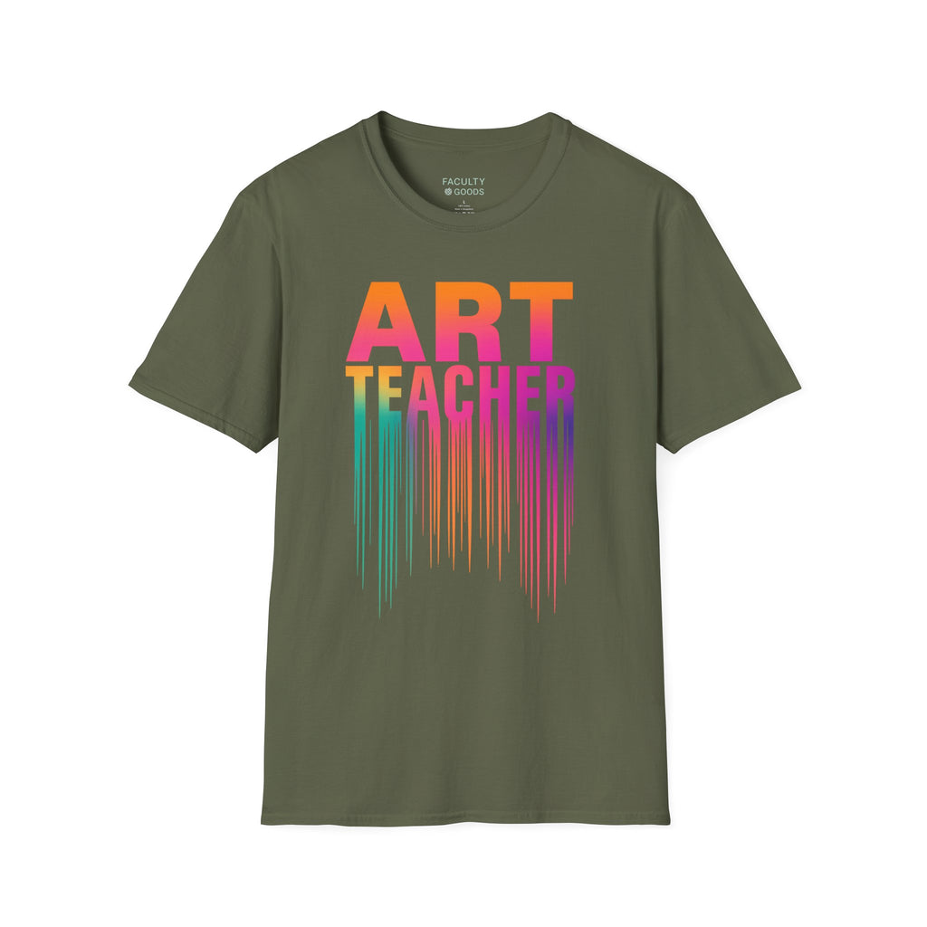 Art Teacher Dripping Paint Tee