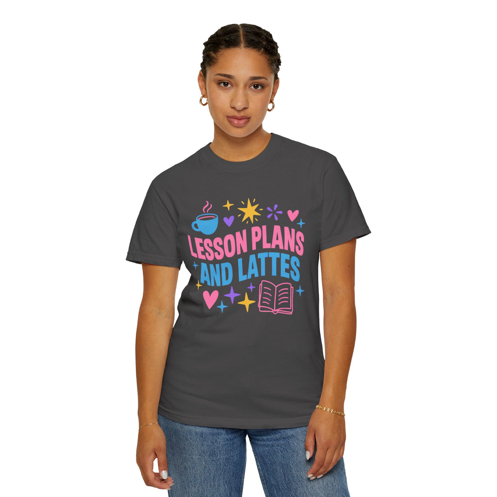 Lesson Plans and Lattes Teacher T-Shirt