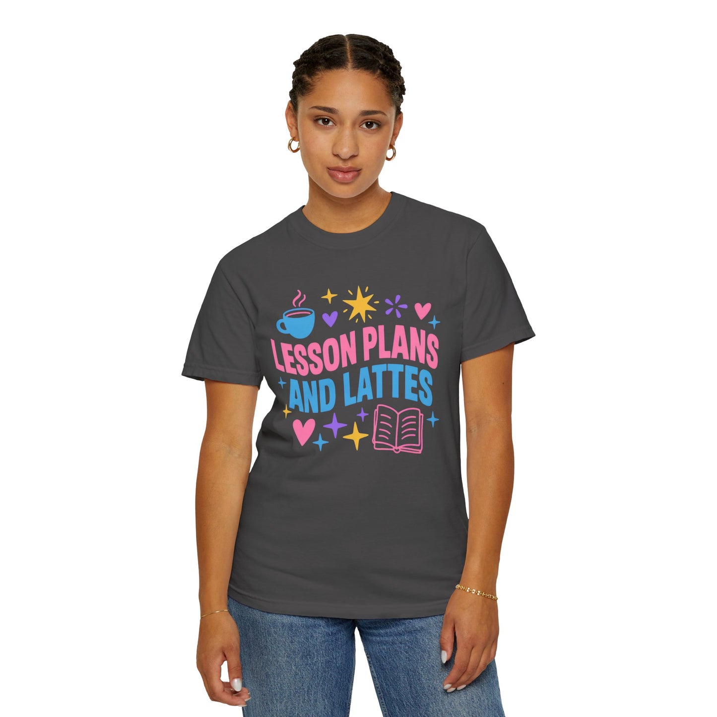 Lesson Plans and Lattes Teacher T-Shirt