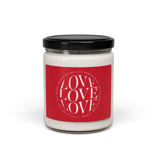 Love Soy Candle 9oz — Romantic Scented Jar Candle (LOVE Design)