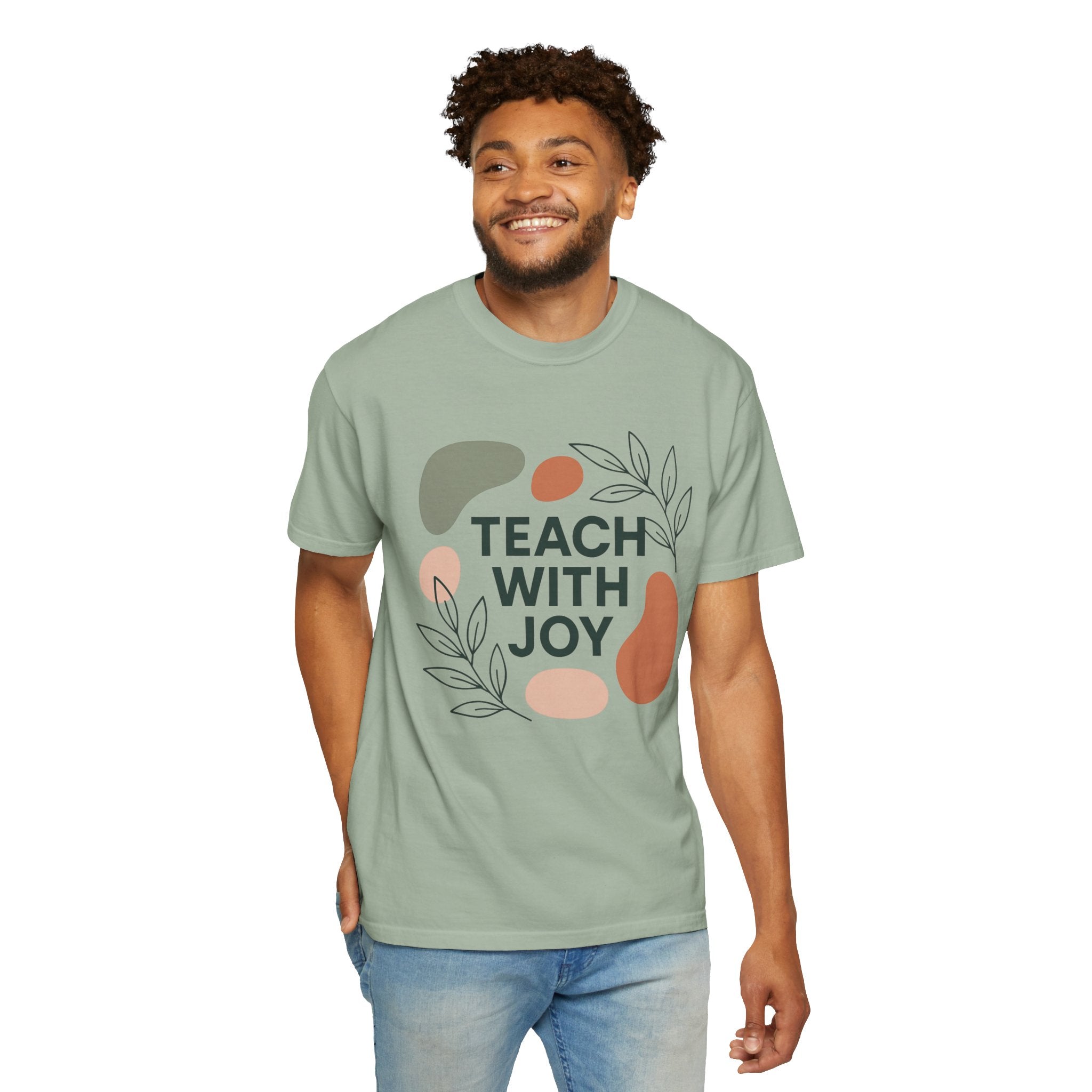 Teach With Joy Shirt | Boho Teacher Tee | Comfort Colors® Graphic T-Shirt