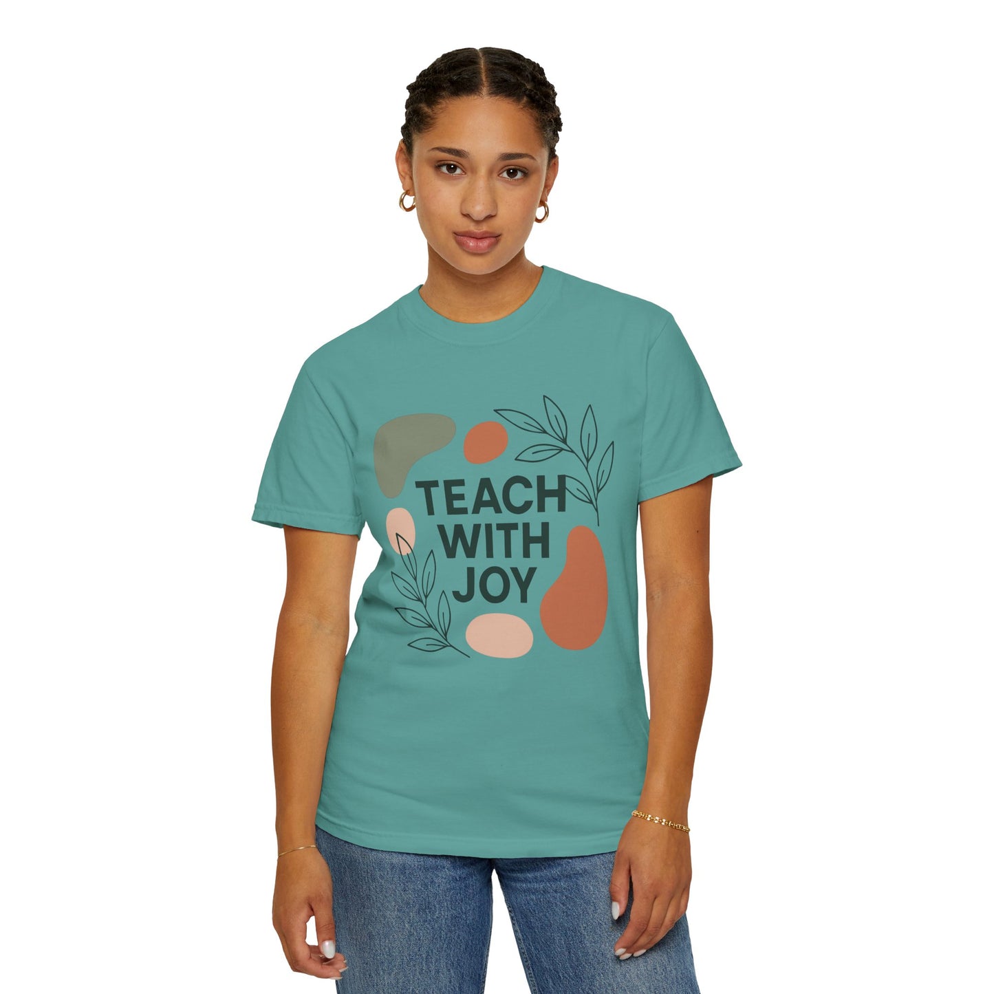Teach With Joy Shirt | Boho Teacher Tee | Comfort Colors® Graphic T-Shirt