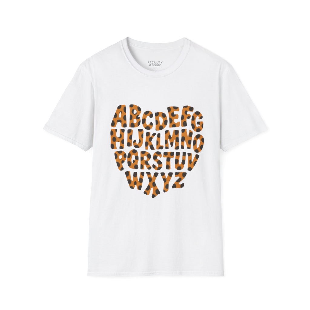 ABC Heart in Leopard Print Tee