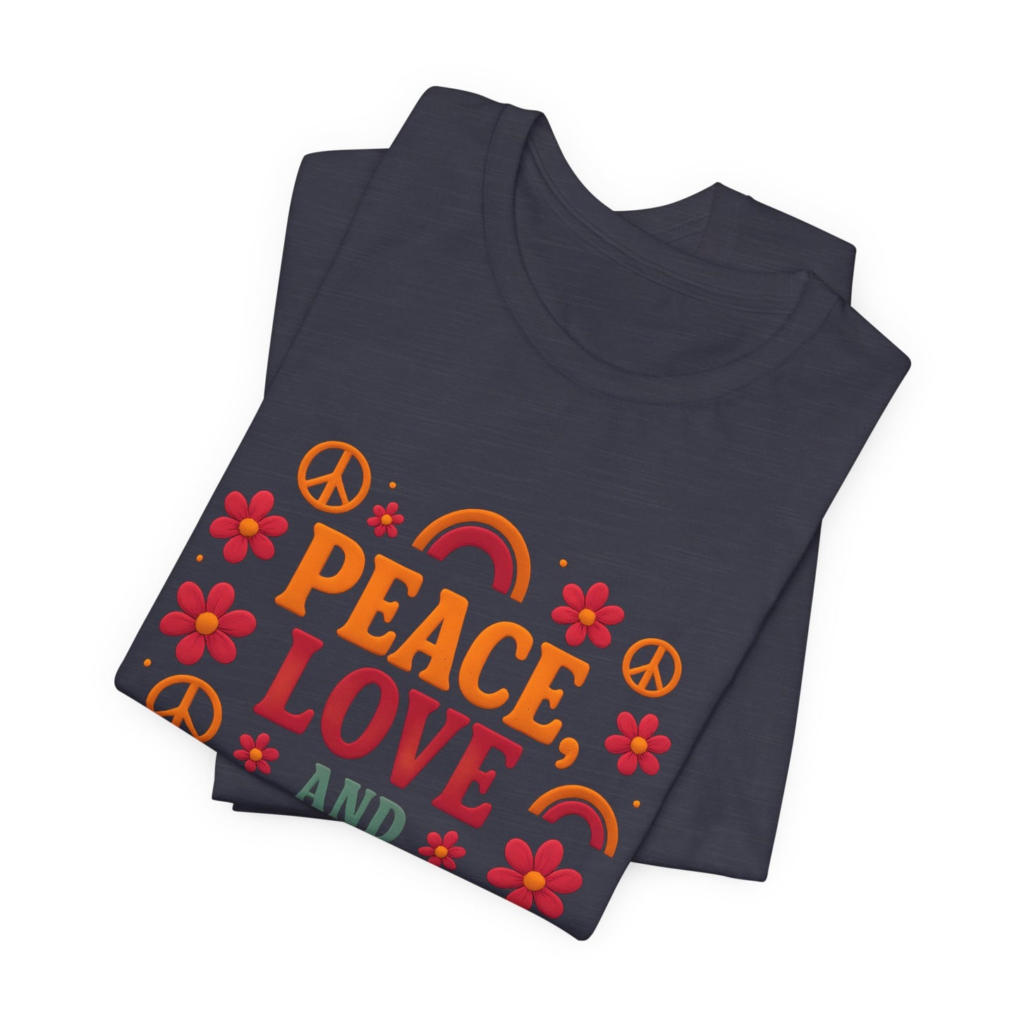 Copy of Peace, Love and 5th Grade T-Shirt — Retro Teacher Appreciation Tee