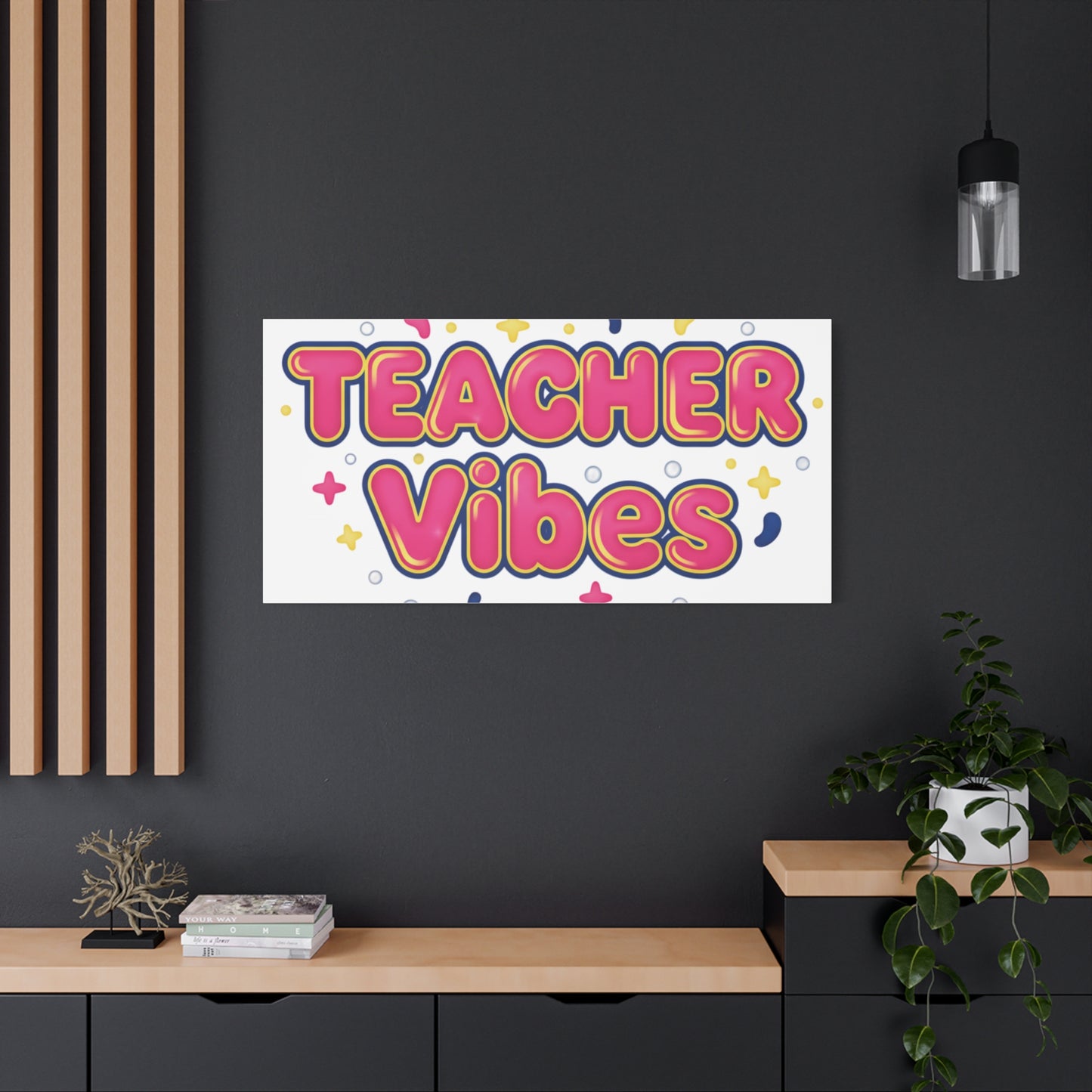 Teacher Vibes Canvas | Dopamine Decor, Neon Gradient Squishy Art