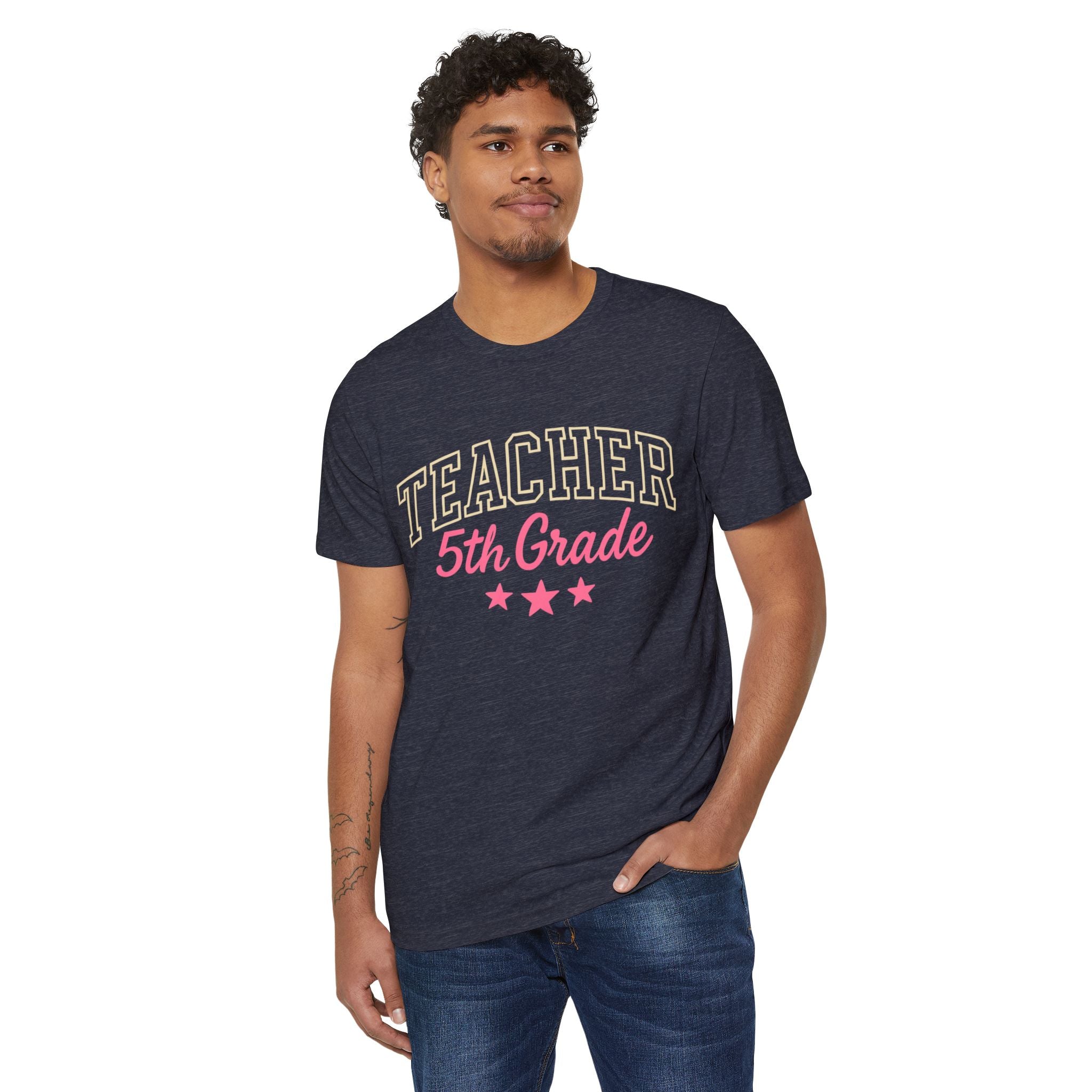 Teacher 5th Grade T-Shirt – Retro School Staff Gift