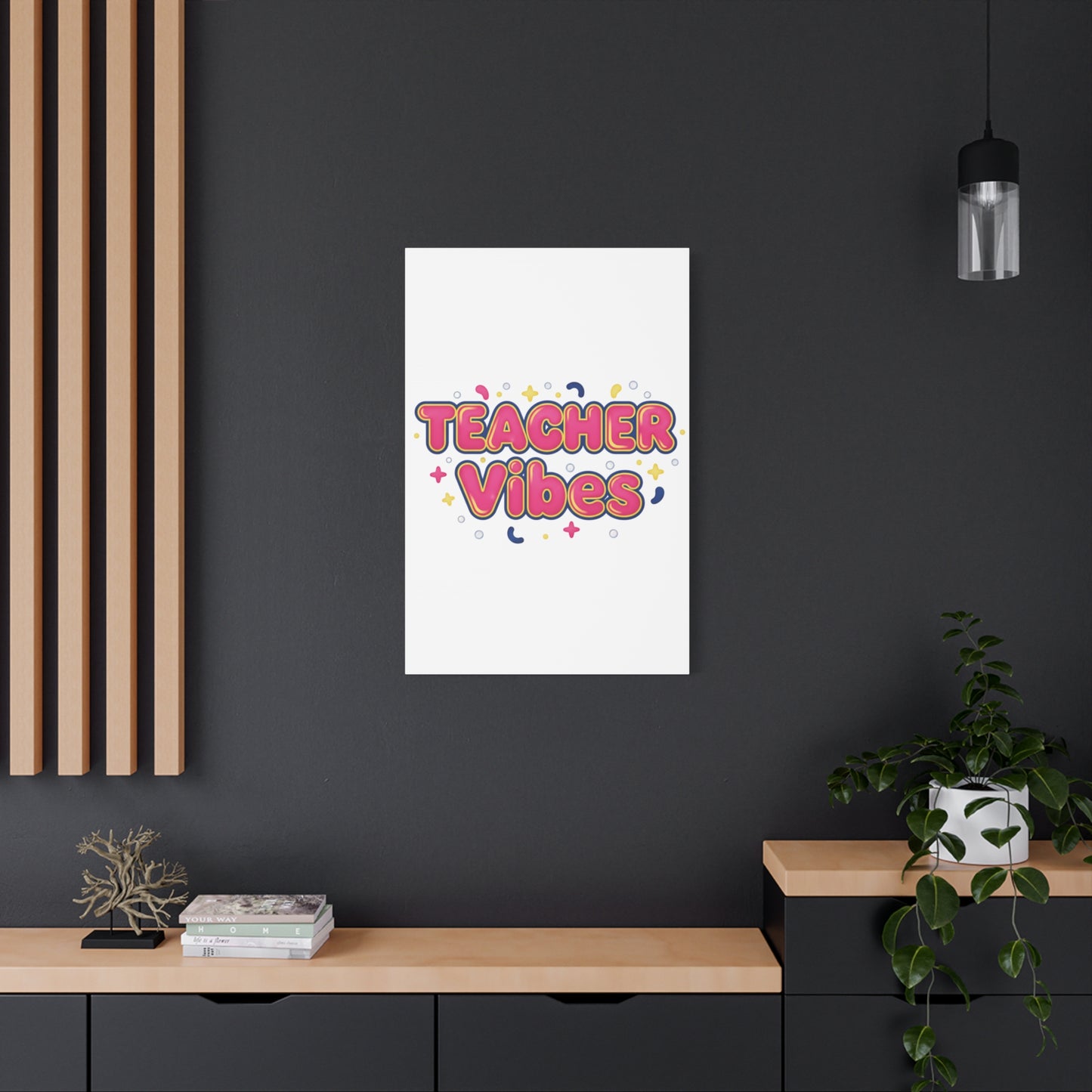Teacher Vibes Canvas | Dopamine Decor, Neon Gradient Squishy Art