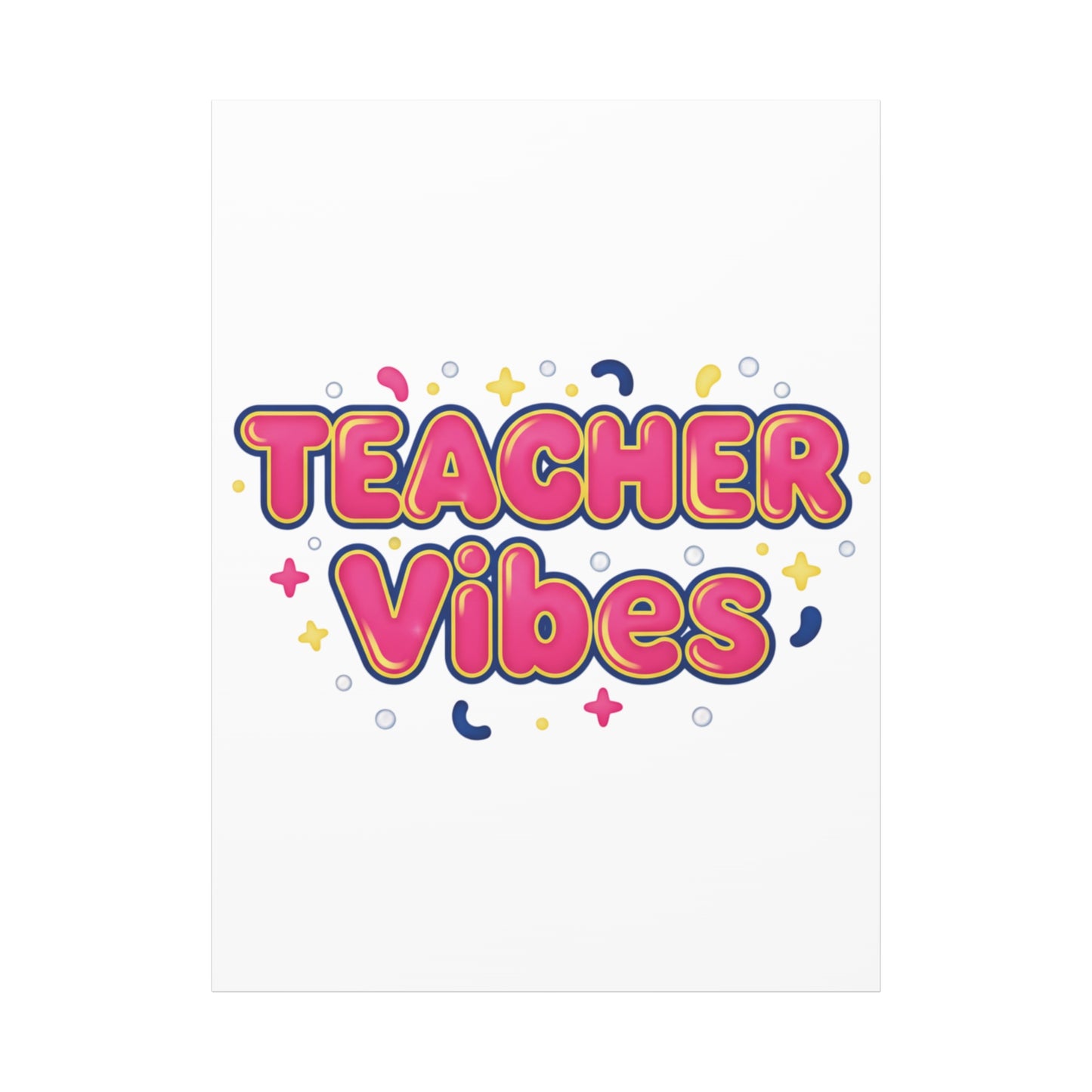Teacher Vibes Canvas | Dopamine Decor, Neon Gradient Squishy Art