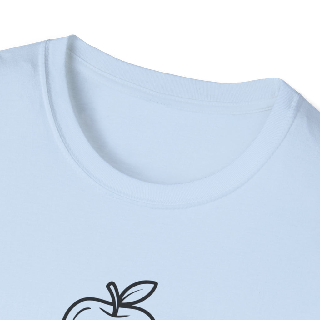 Teacher Apple Stack T‑Shirt — Minimalist Books & Apple Tee for Educators