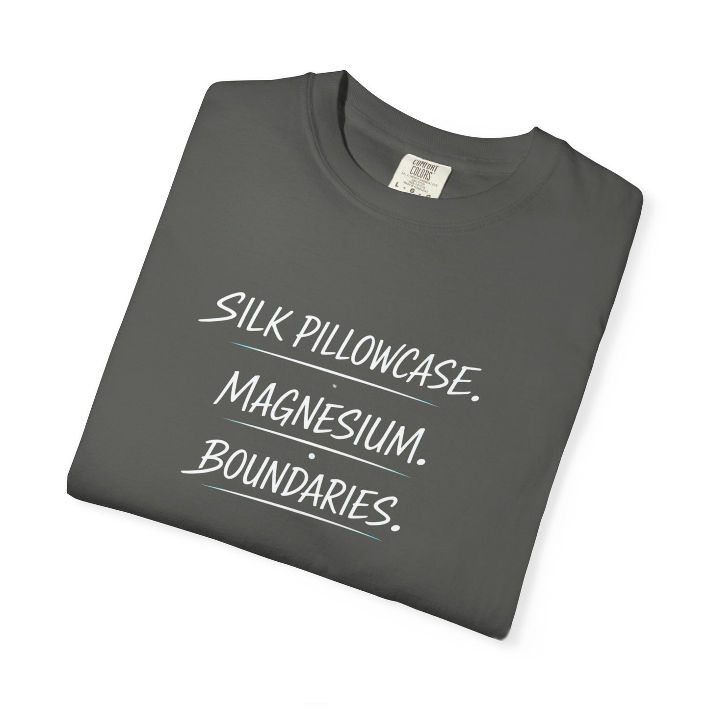 Silk Pillowcase. Magnesium. Boundaries T-Shirt