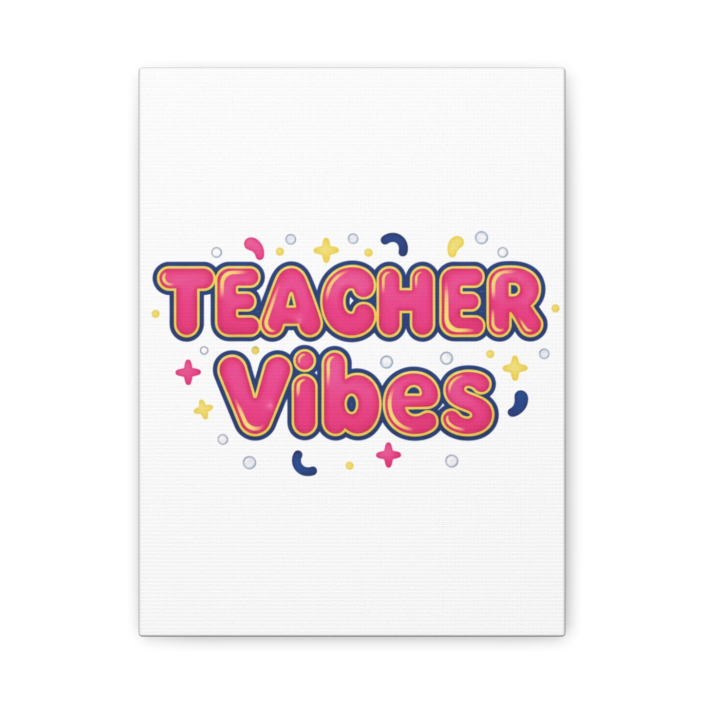 Teacher Vibes Canvas | Dopamine Decor, Neon Gradient Squishy Art