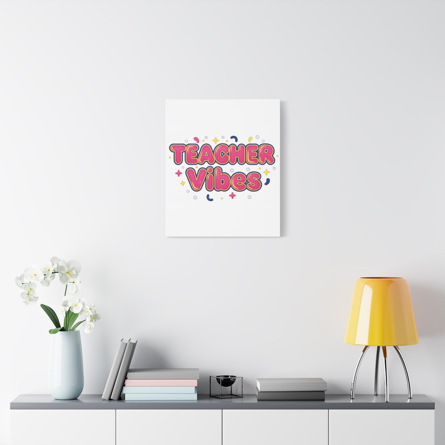 Teacher Vibes Canvas | Dopamine Decor, Neon Gradient Squishy Art