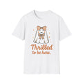 Thrilled to Be Here Ghost T-Shirt • Cute Fall Halloween Tee • Retro Teacher & Classroom Shirt
