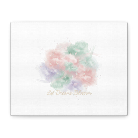 Dreamy Pastel Blossom Canvas | Matte Stretched Wall Art, pastel winter design