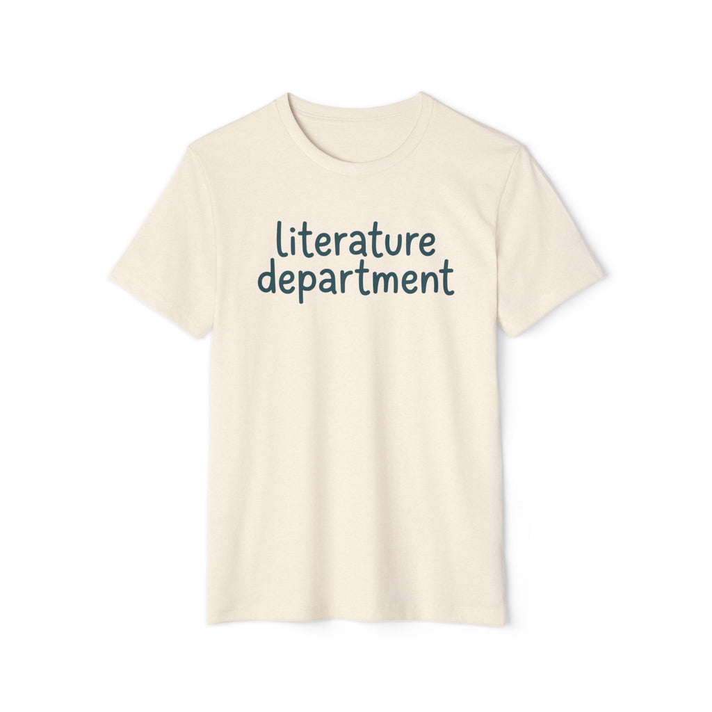 Literature Department Organic T-Shirt — Minimalist Book Lover Tee