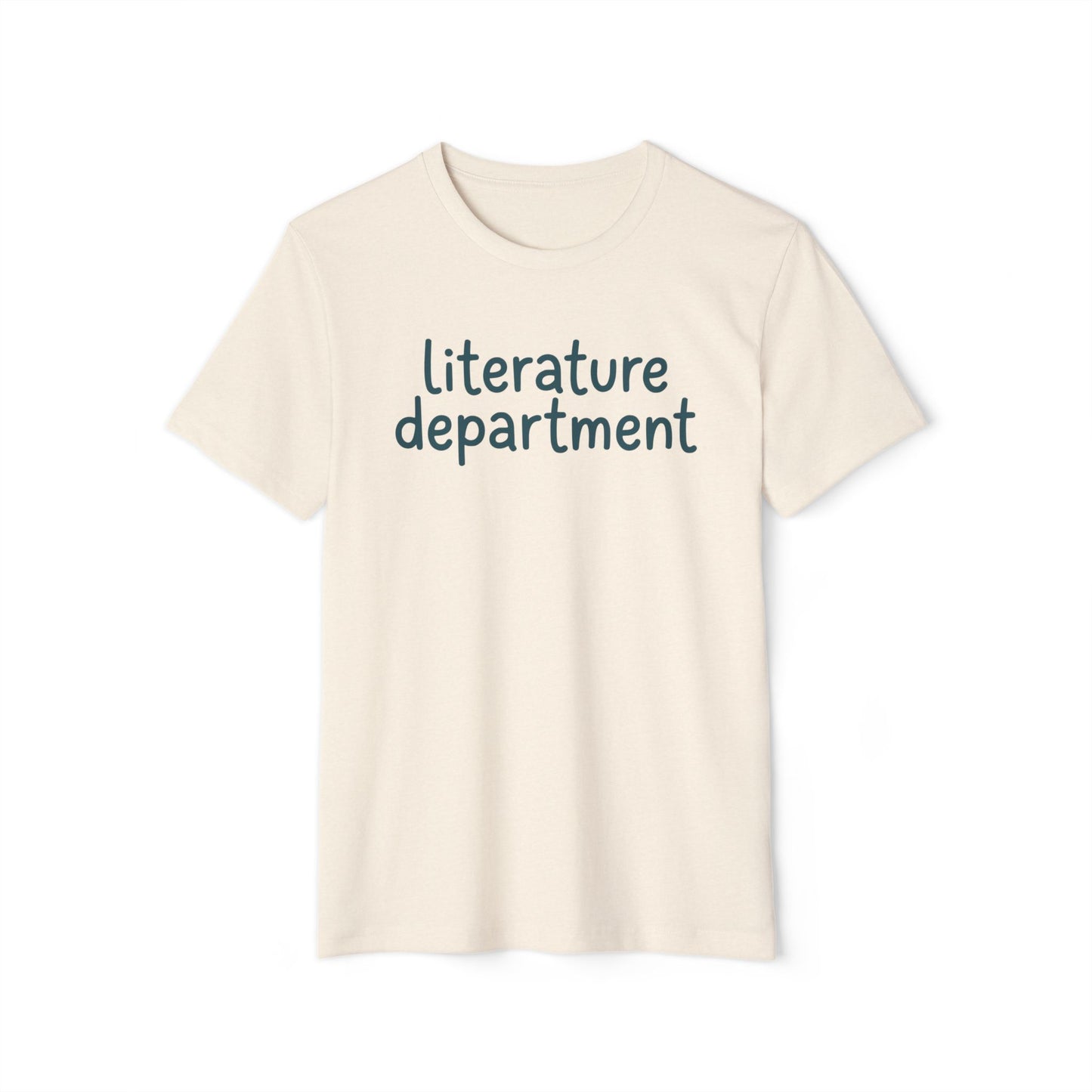 Literature Department Organic T-Shirt — Minimalist Book Lover Tee