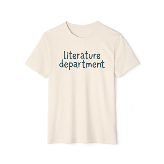 Literature Department Organic T-Shirt — Minimalist Book Lover Tee