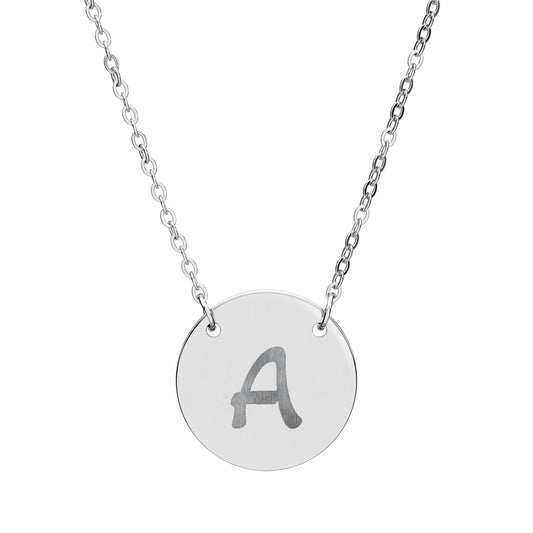 Personalized Initial Circle Necklace