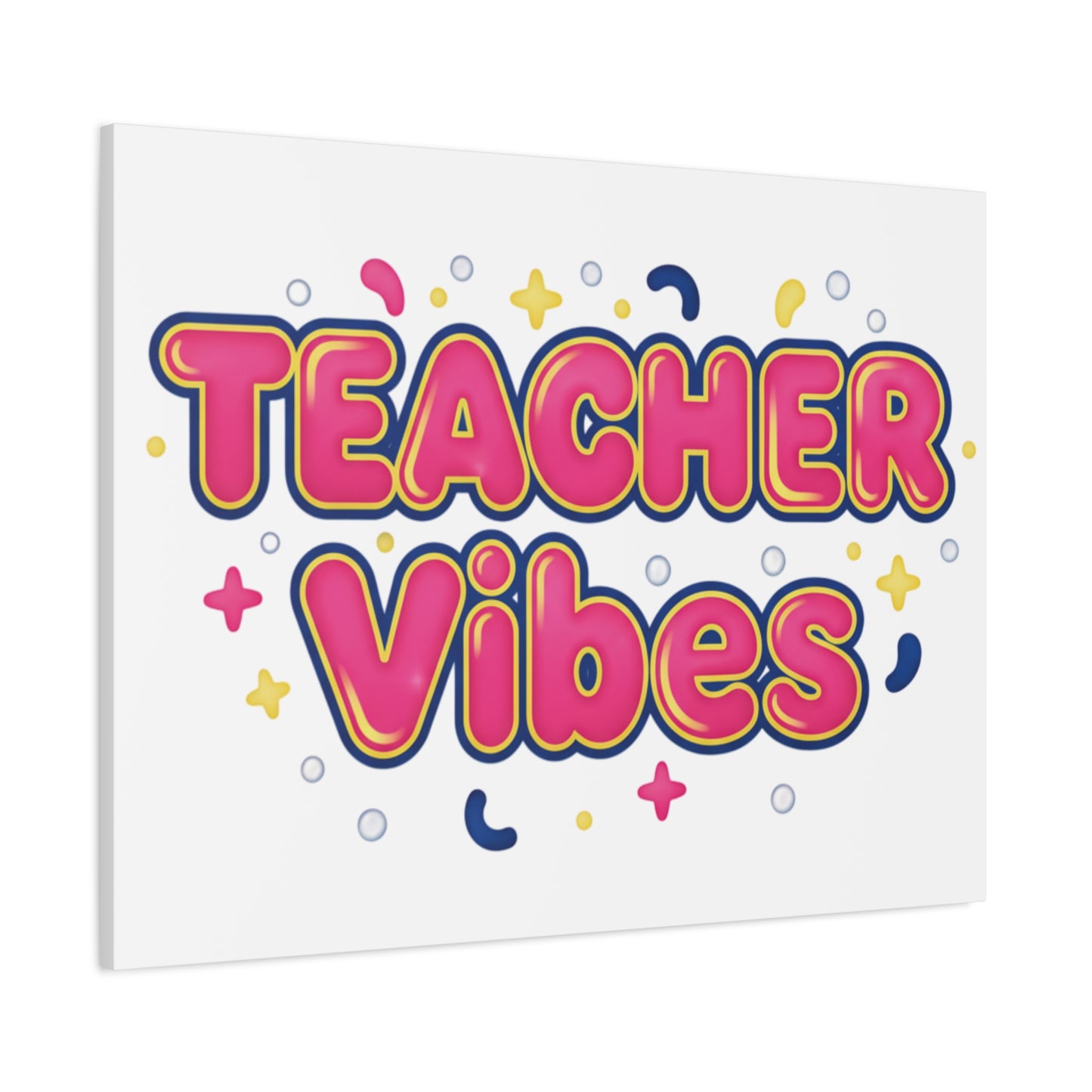 Teacher Vibes Canvas | Dopamine Decor, Neon Gradient Squishy Art