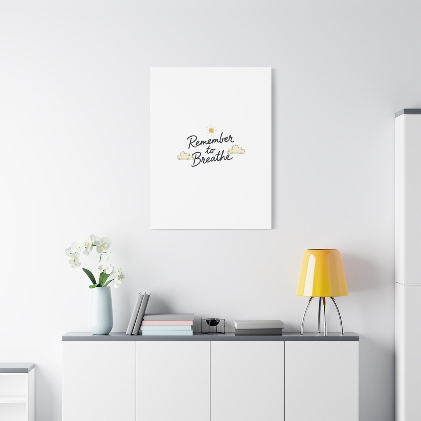 Remember to Breathe Canvas | analogue reminder, handwritten note aesthetic