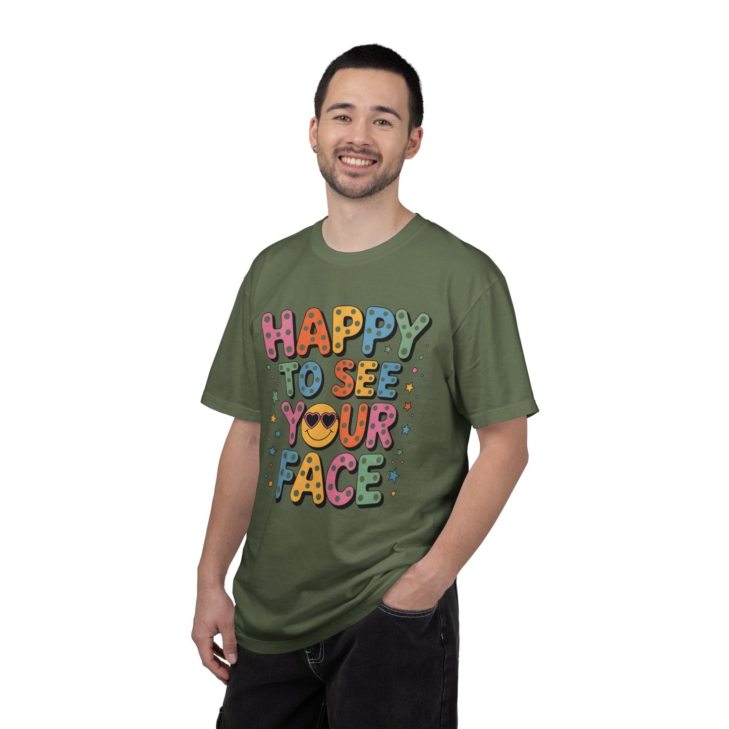 Happy to See Your Face Shirt | Teacher Shirt | Comfort Colors® 1717 Tee | Positive Classroom Shirt | Cute Teacher Gift