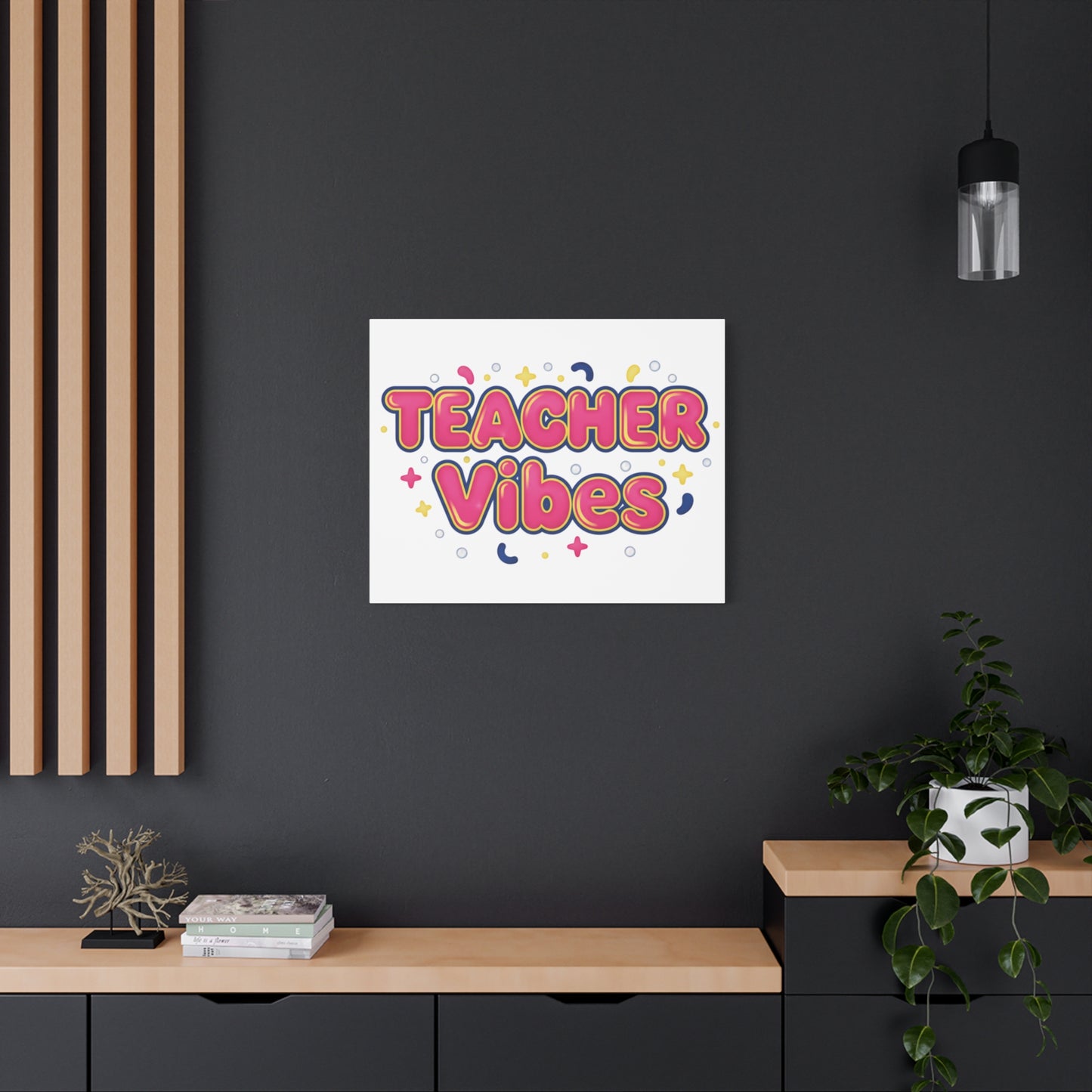 Teacher Vibes Canvas | Dopamine Decor, Neon Gradient Squishy Art