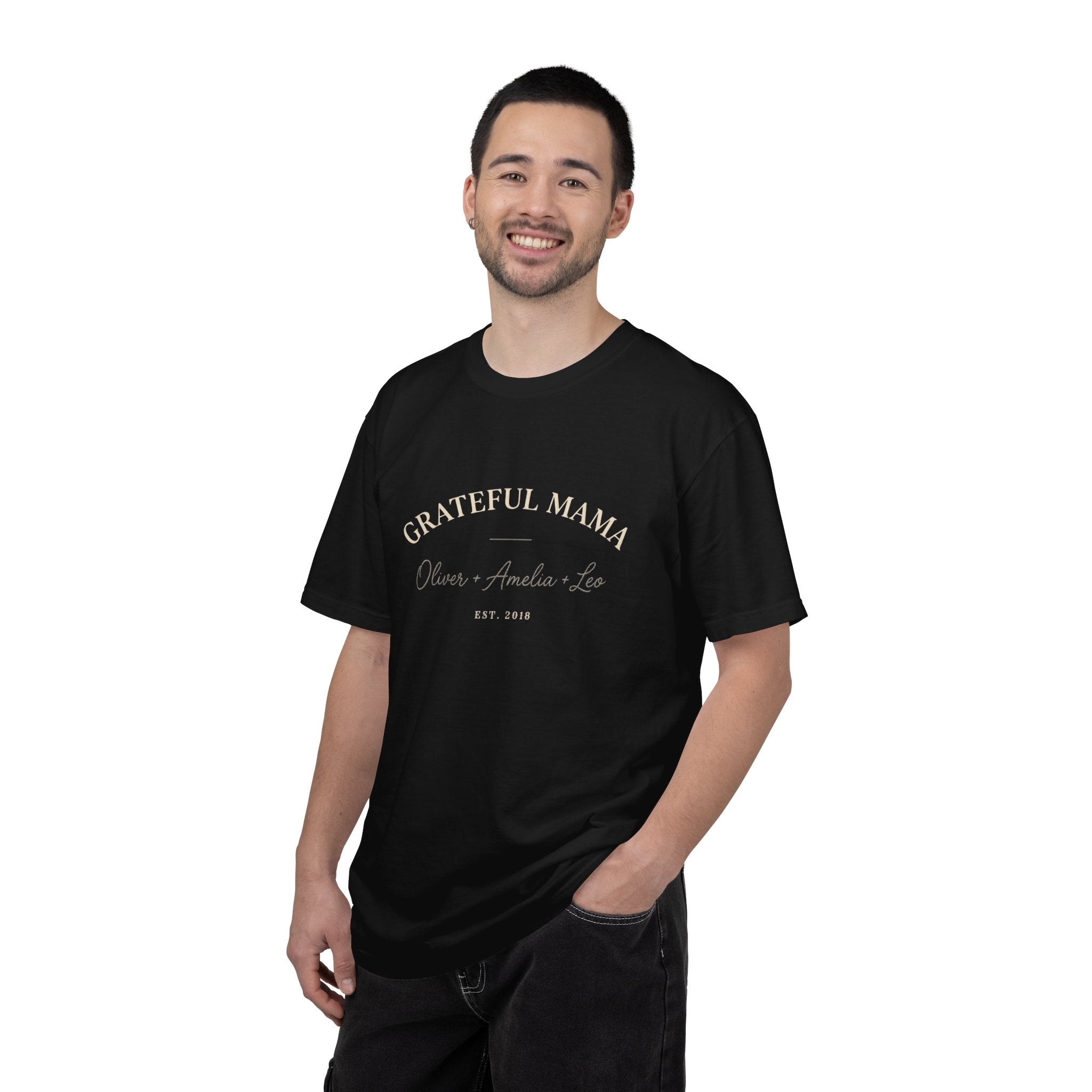Grateful Mama T-Shirt – Personalized Family Names & Year