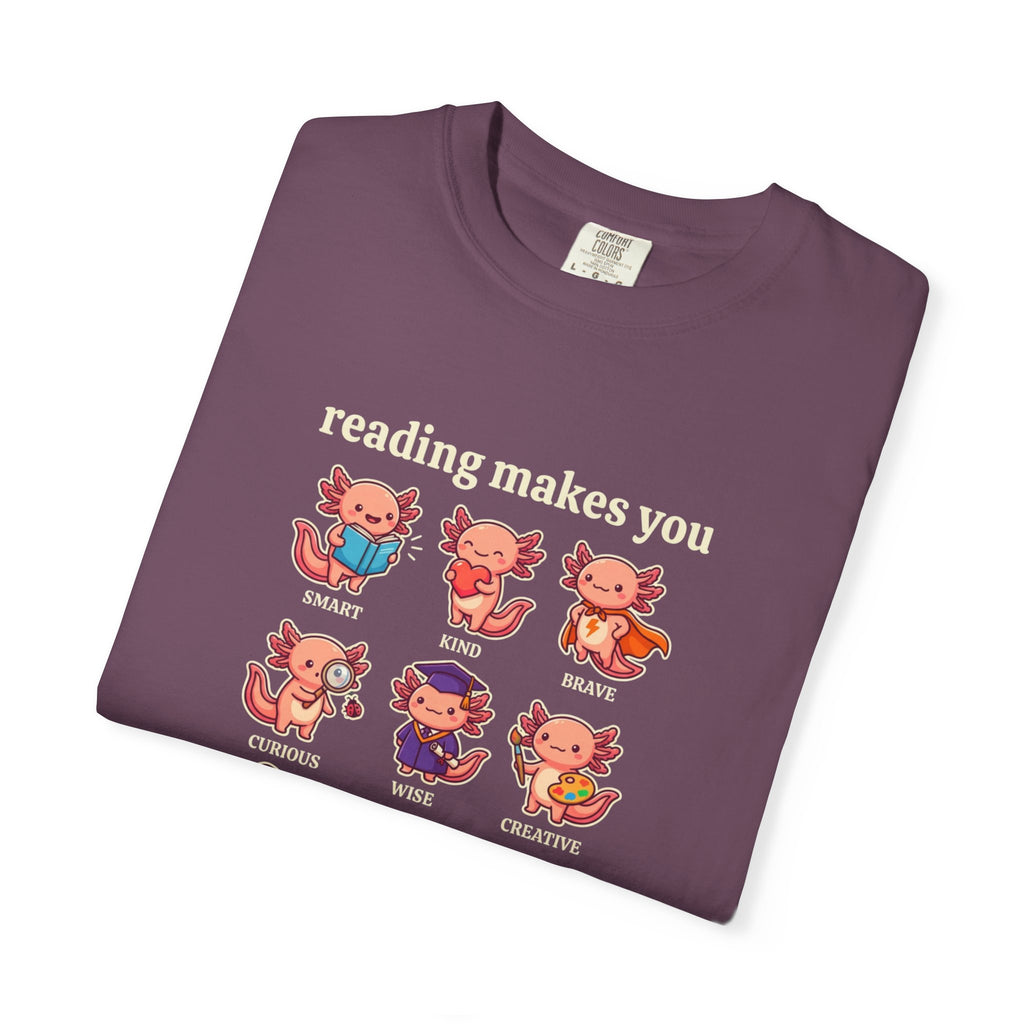 Axolotl Reading Makes You T‑Shirt
