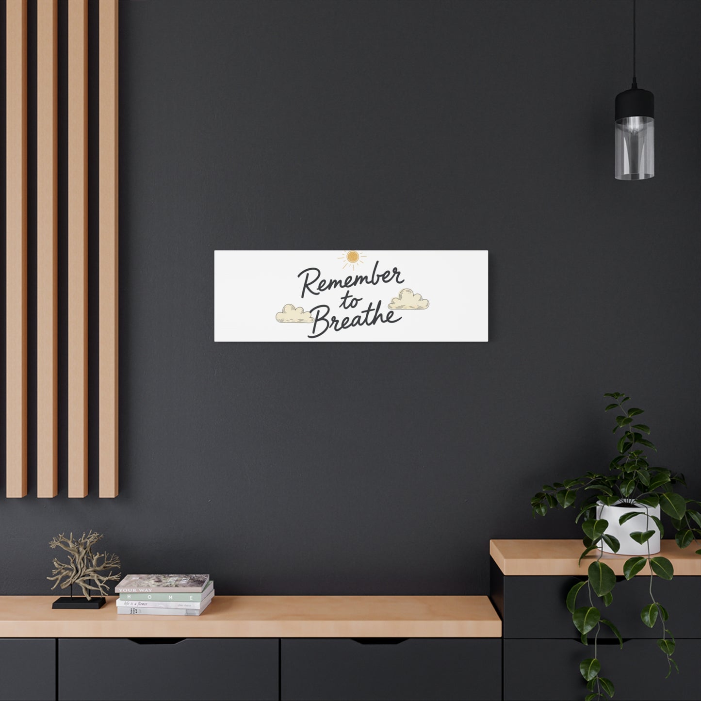 Remember to Breathe Canvas | analogue reminder, handwritten note aesthetic